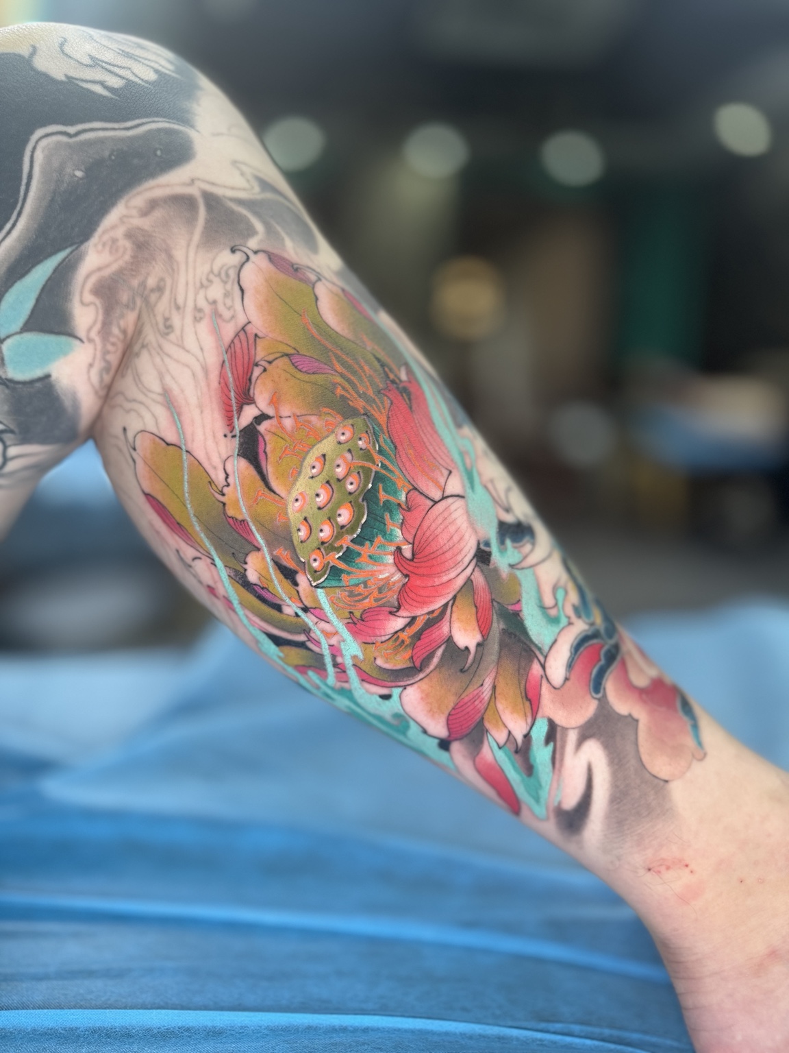 荷花手臂作品